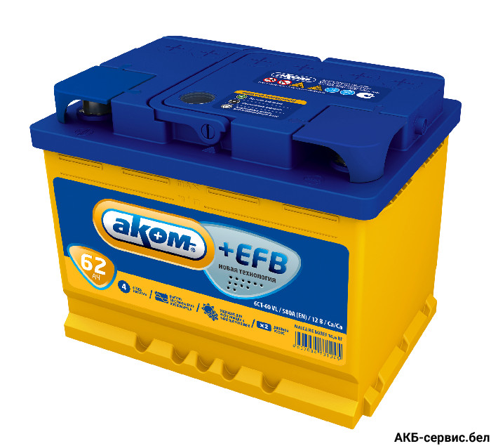 АКОМ 6CT-62PlusEFB