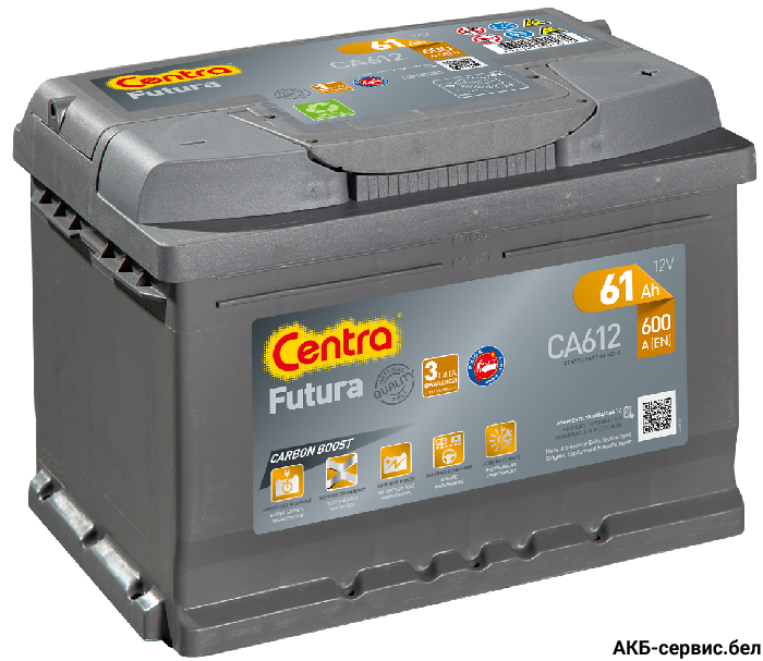 Centra Futura CA612 (61Ah) низкий