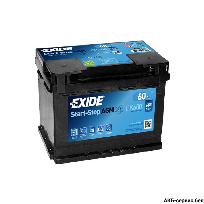 Exide AGM EK600