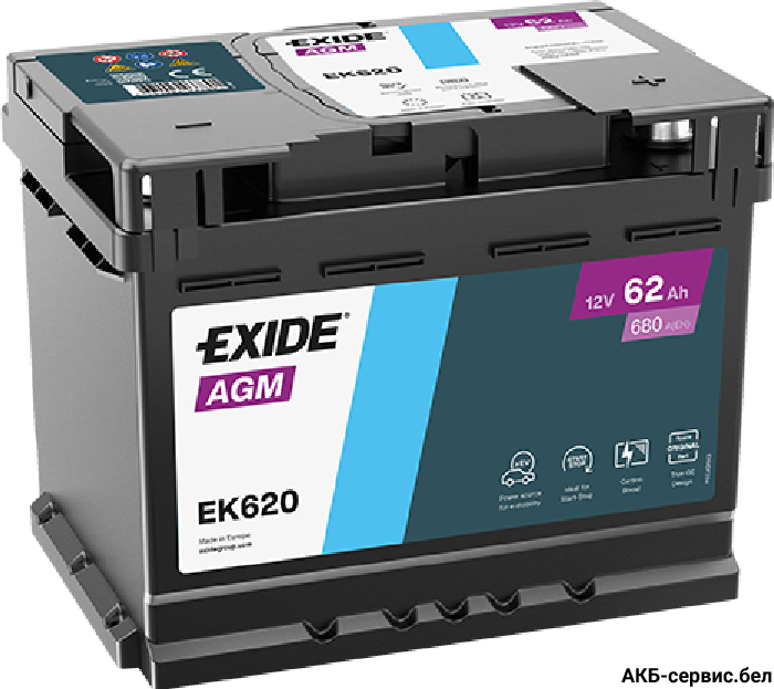 Exide AGM EK620