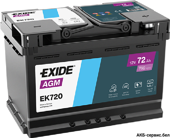 Exide AGM EK720