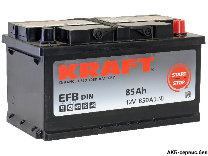 Аккумулятор KRAFT EFB 85 R низкий