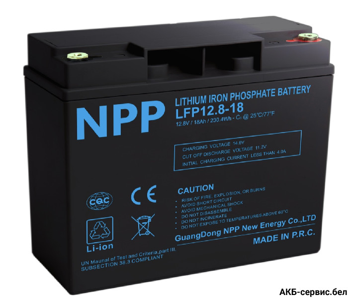 NPP LiFePO4 12.8 V, 18 Ah