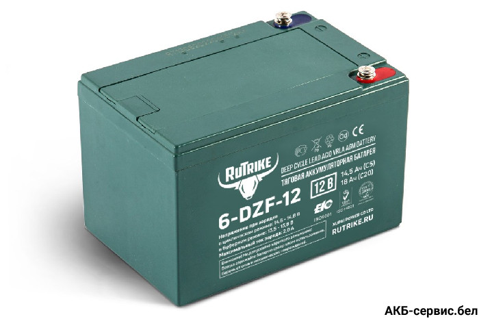 Тяговый аккумулятор RuTrike 6-DZF-12