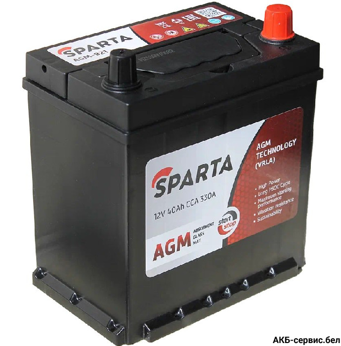 SPARTA Asia AGM-B21 40Ah с бортиком