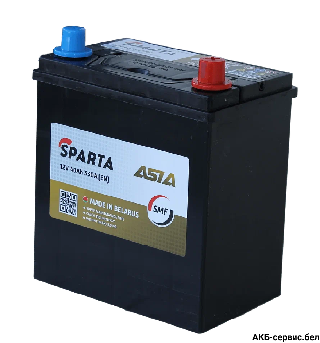 Sparta Asia 40Ah  R+ Евро (РБ)