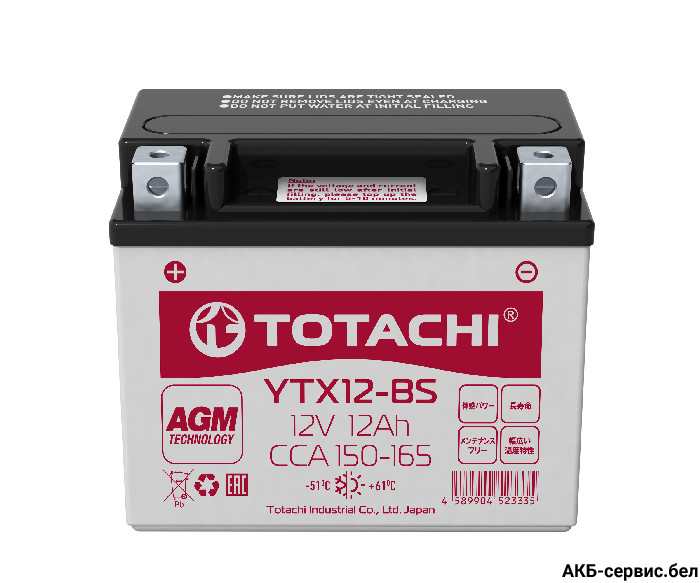 Totachi Moto YTX12-BS R AGM