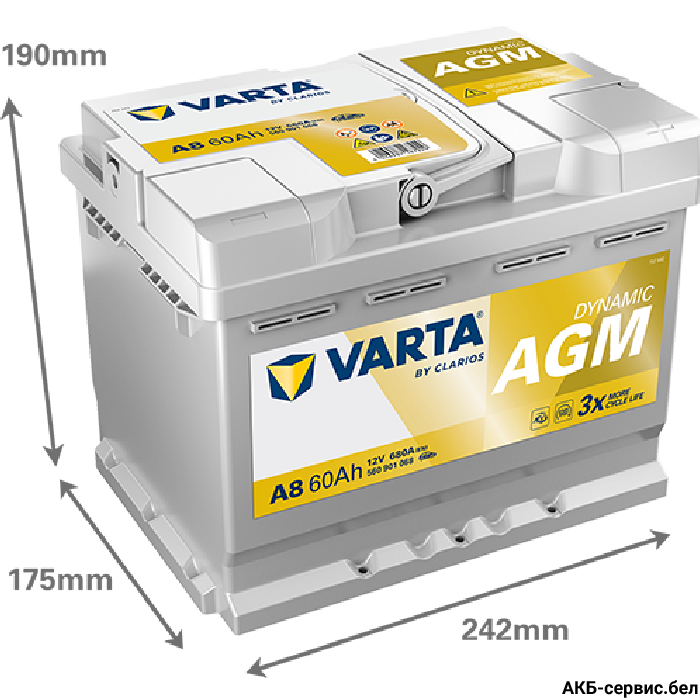 VARTA Dynamic AGM A8