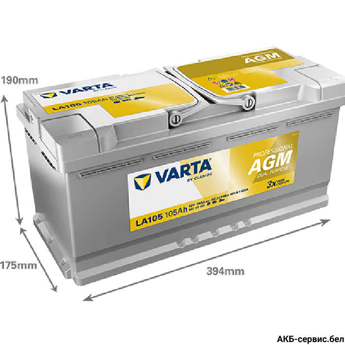 VARTA Professional AGM 105Ah