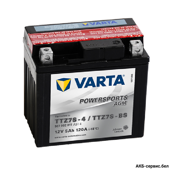 VARTA Powersports AGM TTZ7S-4 / TTZ7S-BS