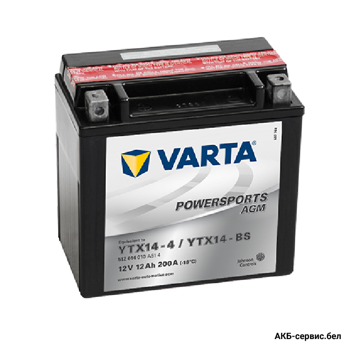 VARTA Powersports AGM YTX14-4 / YTX14-BS