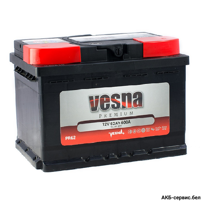 Vesna Premium 62Ah 600A
