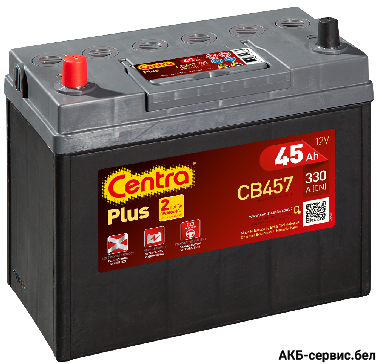 Centra Plus CB457 (45Ah) Asia р тонкие клеммы