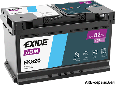 Exide AGM EK820
