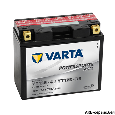 VARTA Powersports AGM YT12B-4 / YT12B-BS