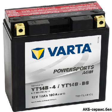 VARTA Powersports AGM YT14B-4 / YT14B-BS