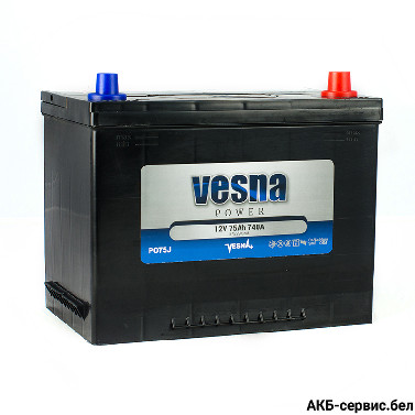 Vesna Power Asia 75Ah 740A JR