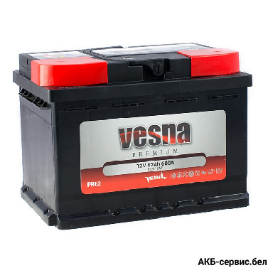 Vesna Premium 62Ah 600A