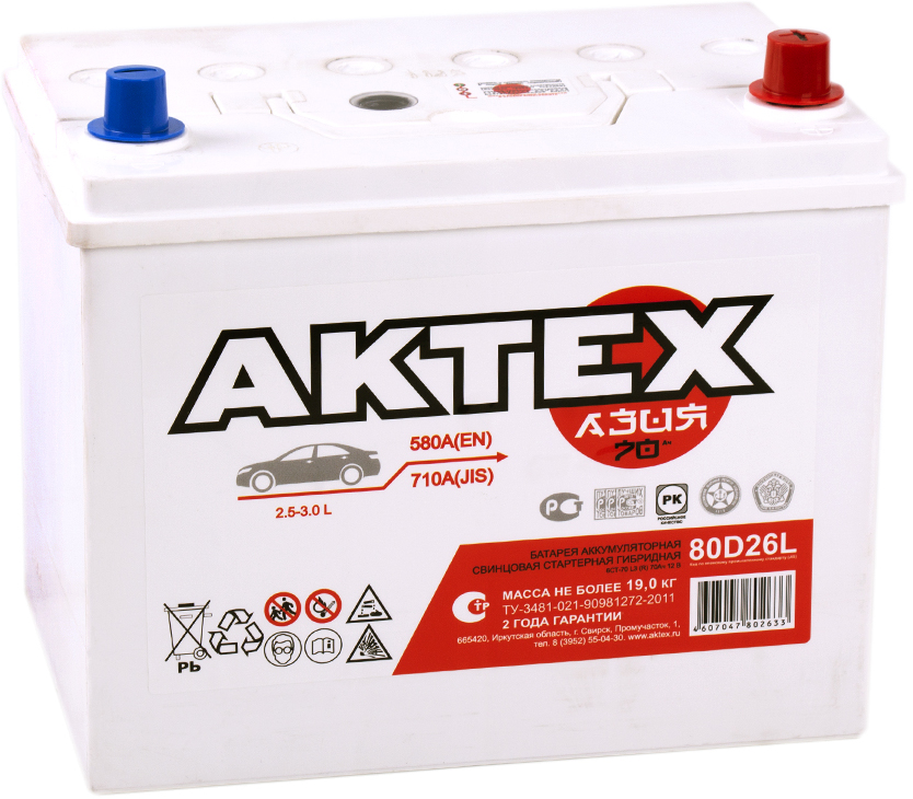 АкТех 70Ah Asia Евро
