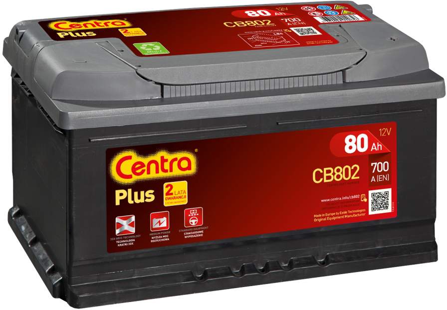 Centra Plus CB802 (80Ah) низкий