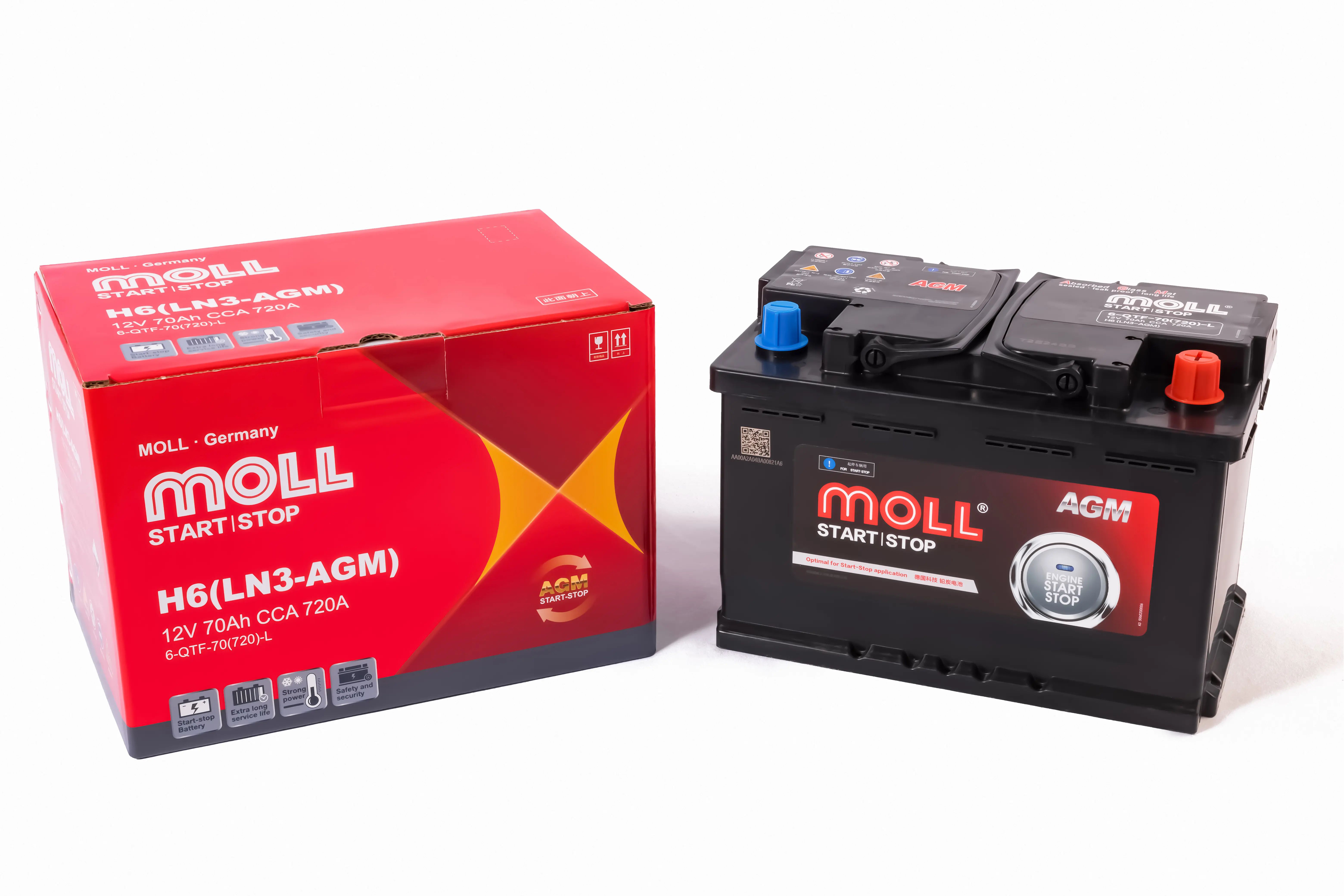 MOLL AGM 6-QTF-70Ah 720A