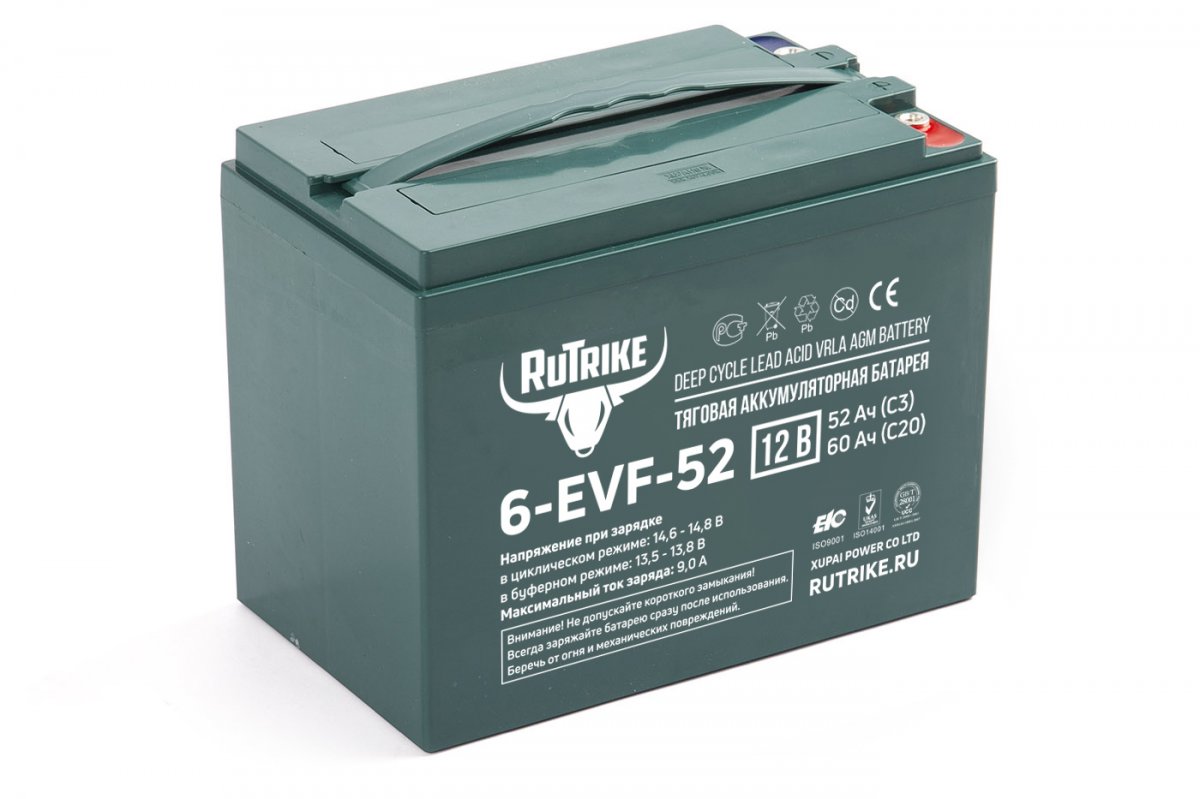 Тяговый аккумулятор RuTrike 6-EVF-52