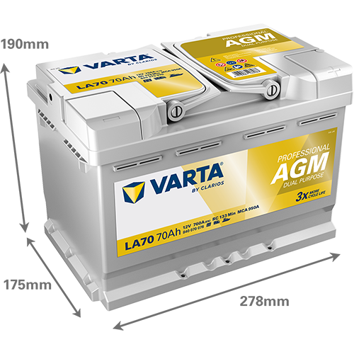 VARTA Professional AGM 70Ah