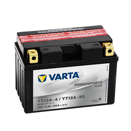 VARTA Powersports AGM YT12A-4 / YT12A-BS