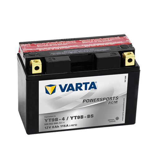 VARTA Powersports AGM YT9B-4 / YT9B-BS