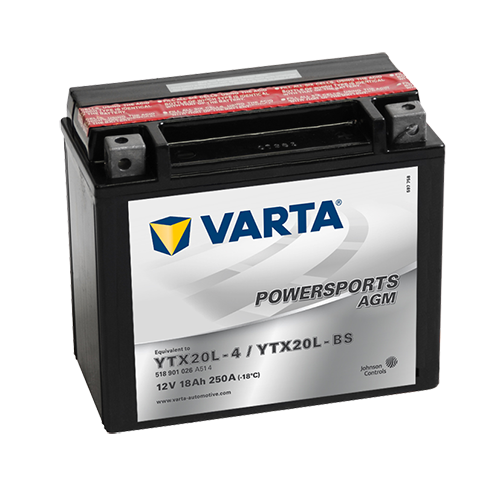 VARTA Powersports AGM YTX20L-4 / YTX20L-BS