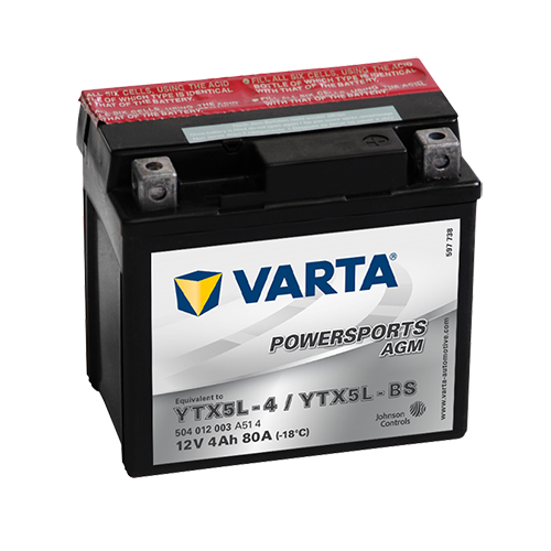 VARTA Powersports AGM YTX5L-4 / YTX5L-BS