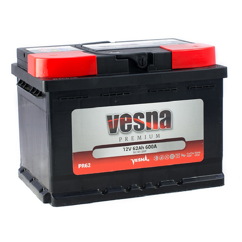 Vesna Premium 62Ah 600A